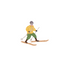Skier Embroidered Napkin (4)