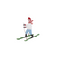 Skier Embroidered Napkin (4)