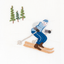 Jack and Jill Skier Embroidered Guest Towels (2)