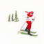 Jack and Jill Skier Embroidered Guest Towels (2)