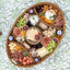 Extra Large Vintage Wicker  Party serving tray