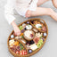Extra Large Vintage Wicker  Party serving tray