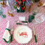 Pair of Red Stag Scalloped Melamine Plates