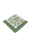 Green Flowers Block Print Napkin (Set of 4)