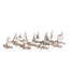 Vintage Set of 12 Silver Sailboat Place card Holders