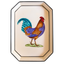 Hand Painted Iron Rooster Tray