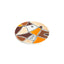 Orange and Brown Abstract Dessert Plate
