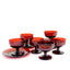 Service for 6 vintage coupe and matching plate