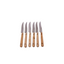 Set of 6 Nontron Wooden Branded Steak Knives