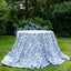 Blue Flowers Tablecloth: Round