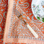 Tangerine Block Print Napkins (4)